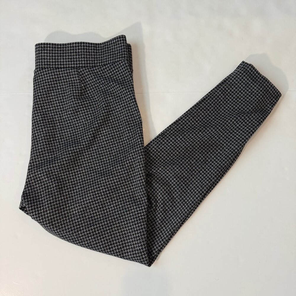 Women's LOFT Black White Stretch Waist Pants